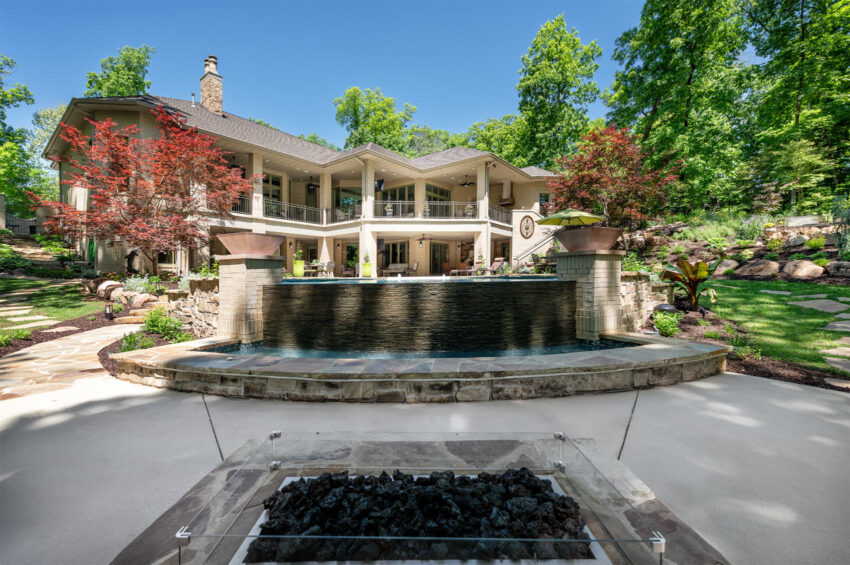 infinity-pool-waterfall-fireplace