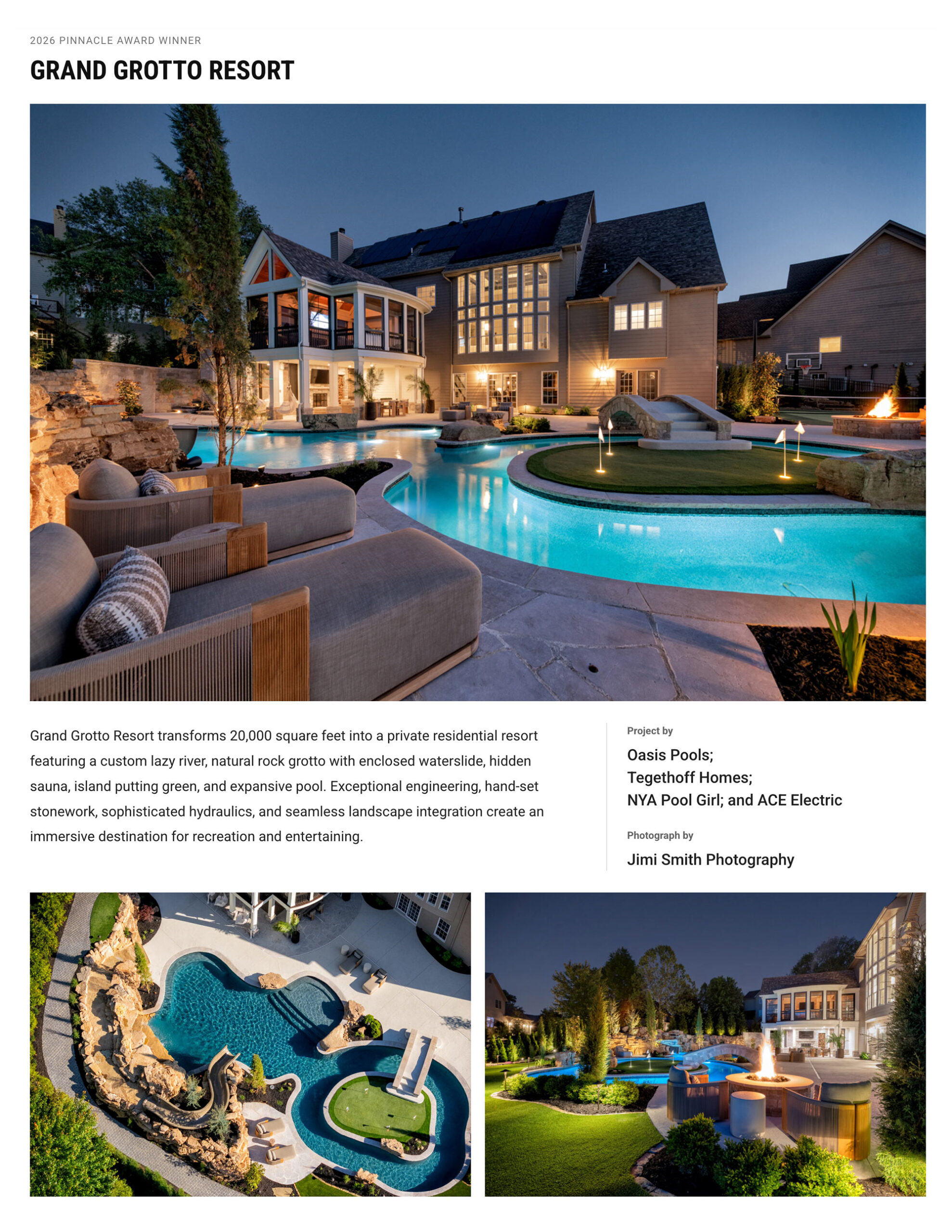 2026 pinnacle award winning swimming pool